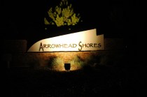 New LED Lighting at Arrowhead Shores Community Entrance